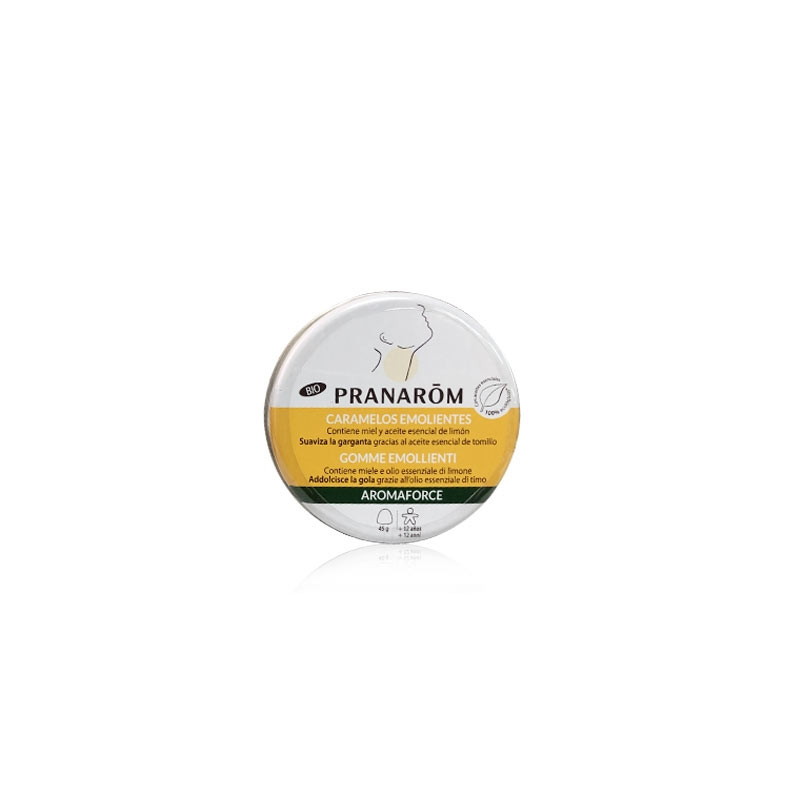 Pranarom Aromaforce Caramelos Emolientes Miel y Limon Bio 45gr