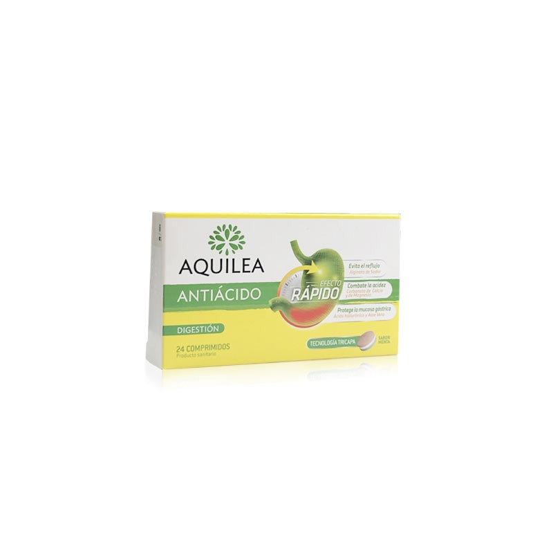 Aquilea Antiacido Efecto Rapido Sabor Menta 24 Comp Tricapa