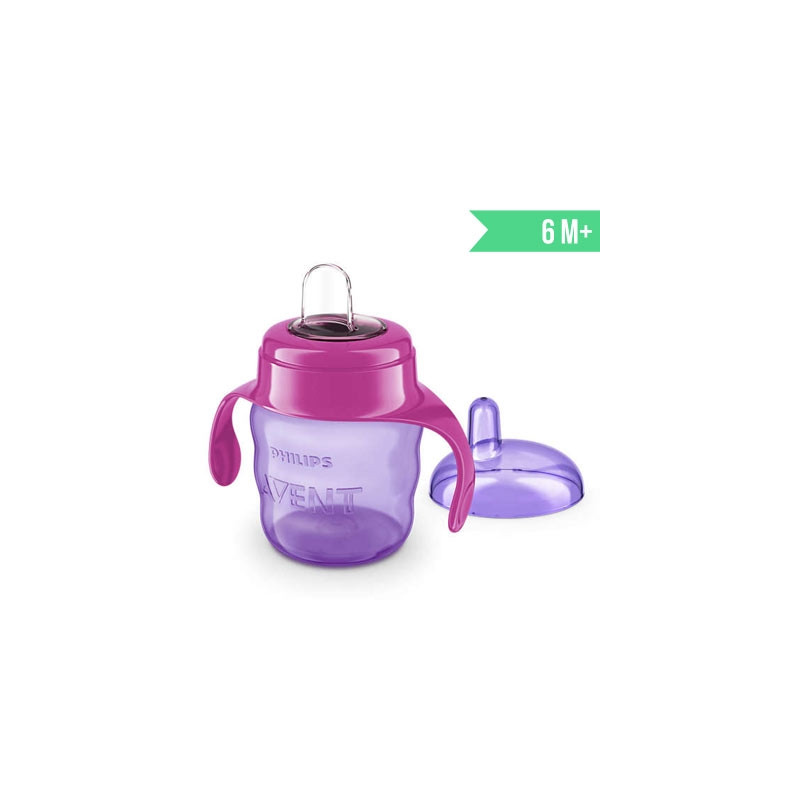 Avent Vaso con Boquilla Facil de Beber Rosa 200ml 6m+