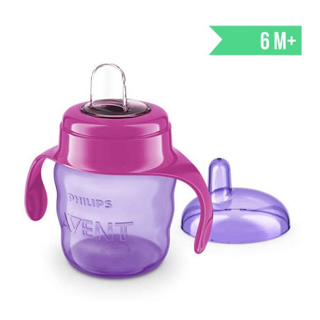Avent Vaso con Boquilla Facil de Beber Rosa 200ml 6m+