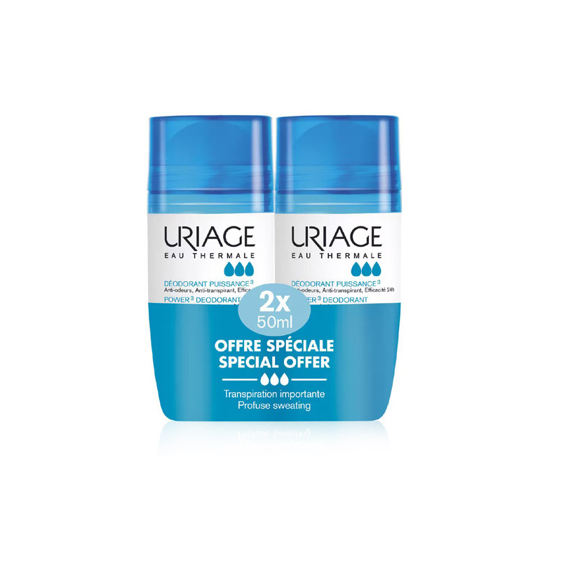 Uriage Desodorante Antitranspirante 24h Roll-On Duplo 2x50ml - Farmacia en Casa Online