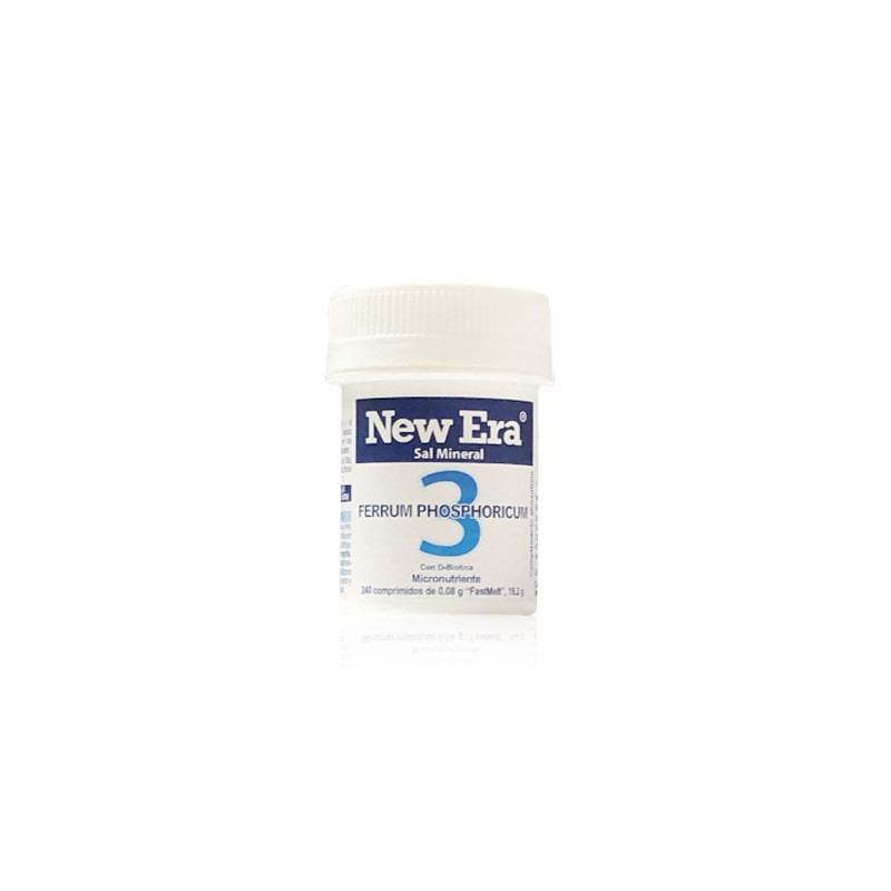 New Era 3 Ferrum Phosphoricum Sal Mineral con D-Biotina 240comp