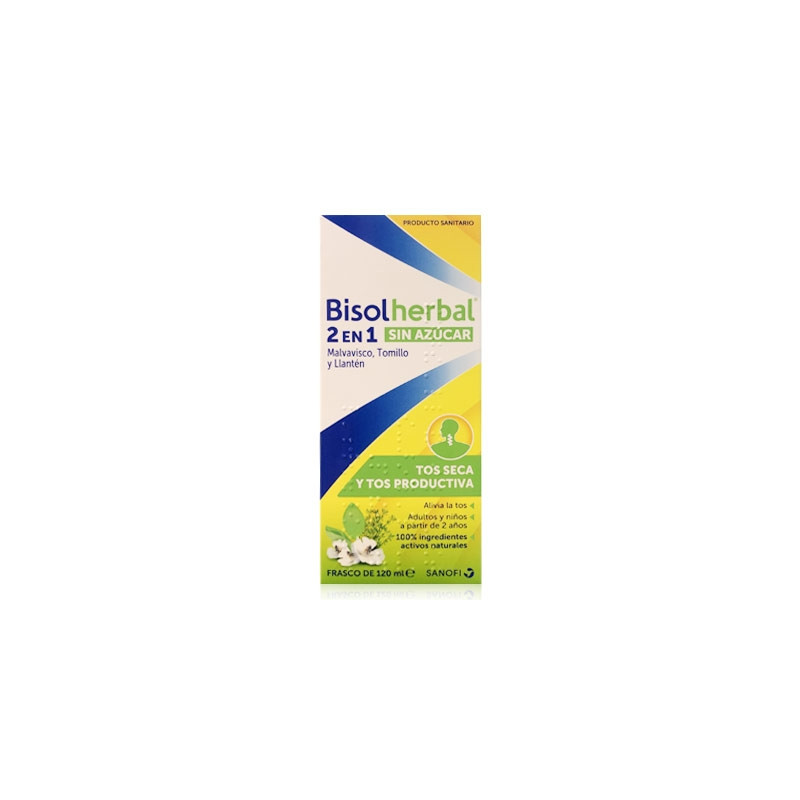 Bisolherbal 2 en 1 Jarabe Tos Seca sin Azucar Malvavisco 120ml