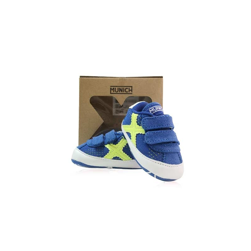 Munich Baby Barru Zero Zapatillas Bebe Azules y Verdes Talla 16