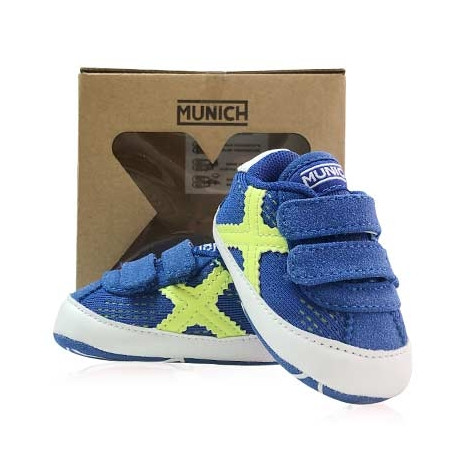 Munich Baby Barru Zero Zapatillas Bebe Azules y Verdes Talla 16
