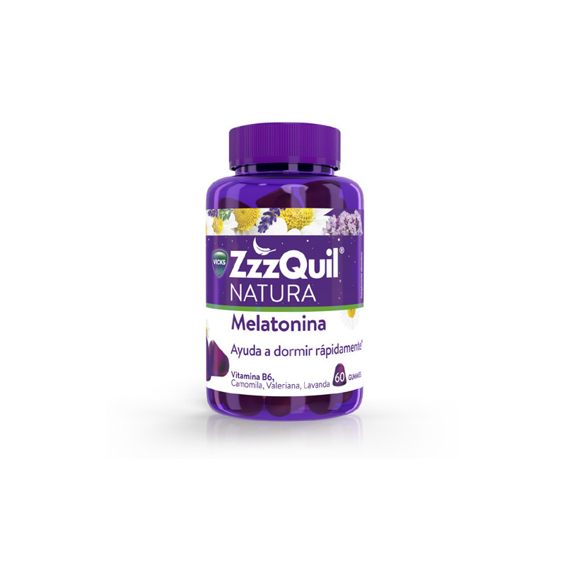 Vicks Zzzquil Natura Melatonina Sabor Frutos Bosque 60 Gominolas