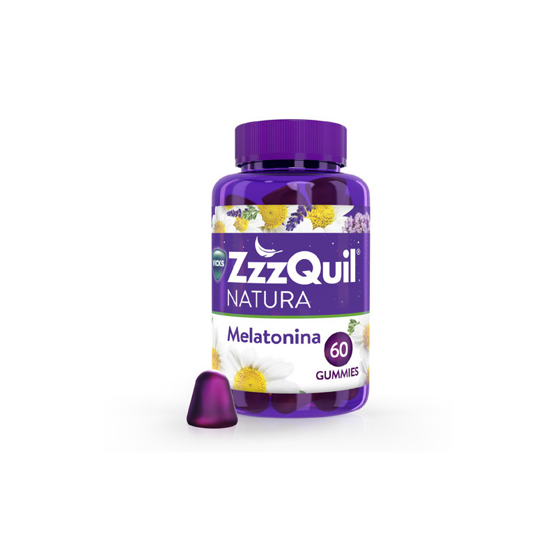 Vicks Zzzquil Natura Melatonina Sabor Frutos Bosque 60 Gominolas