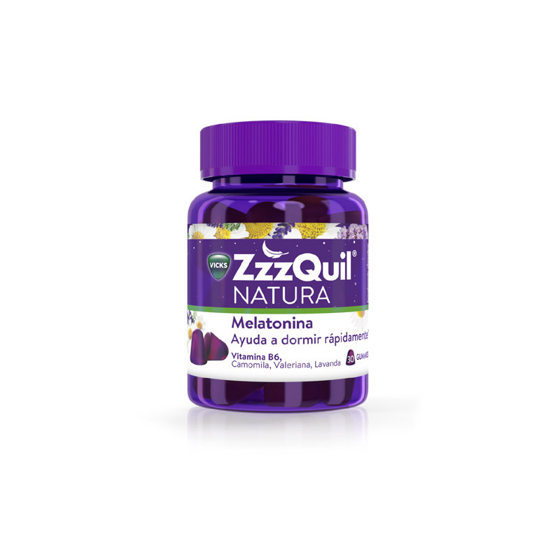 Vicks Zzzquil Natura Melatonina Sabor Frutos Bosque 30 Gominolas