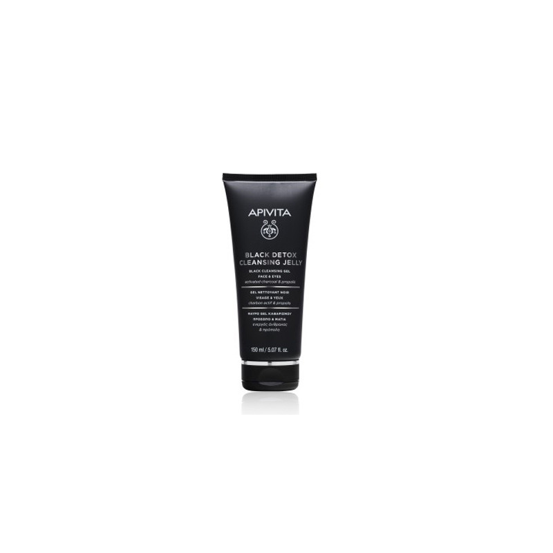 Apivita Black Detox Gel Limpiador Negro Rostro y Ojos 150ml