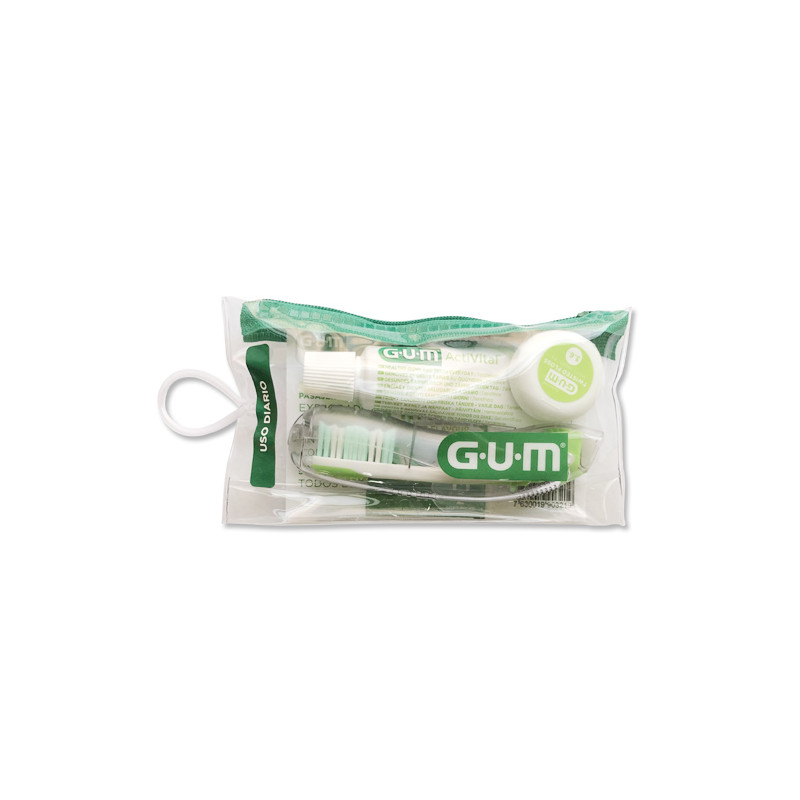 Gum Kit Viaje Cepillo + Pasta Dental 12ml + Seda Dental 3.6m