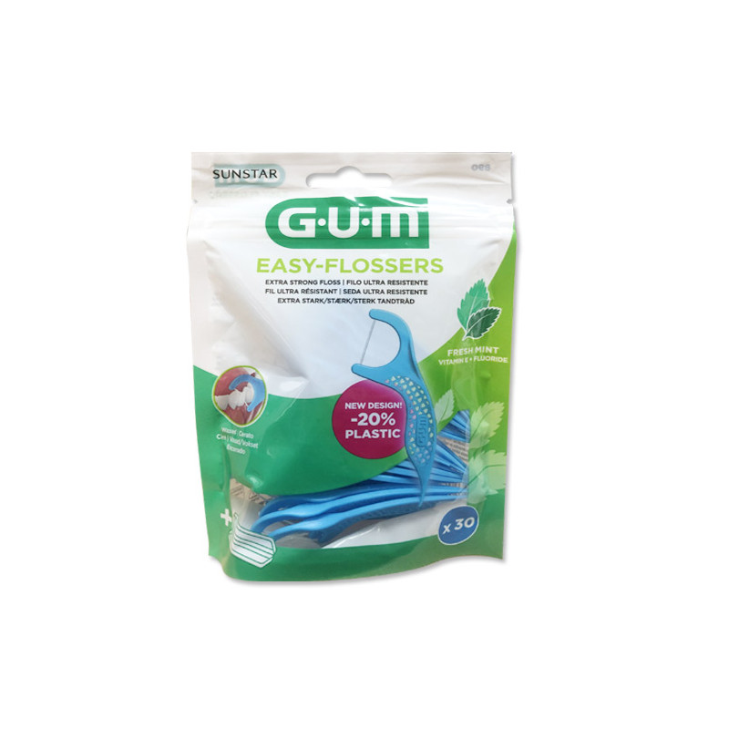 Gum Easy-Flossers Seda Dental Facil de Usar 30Uds