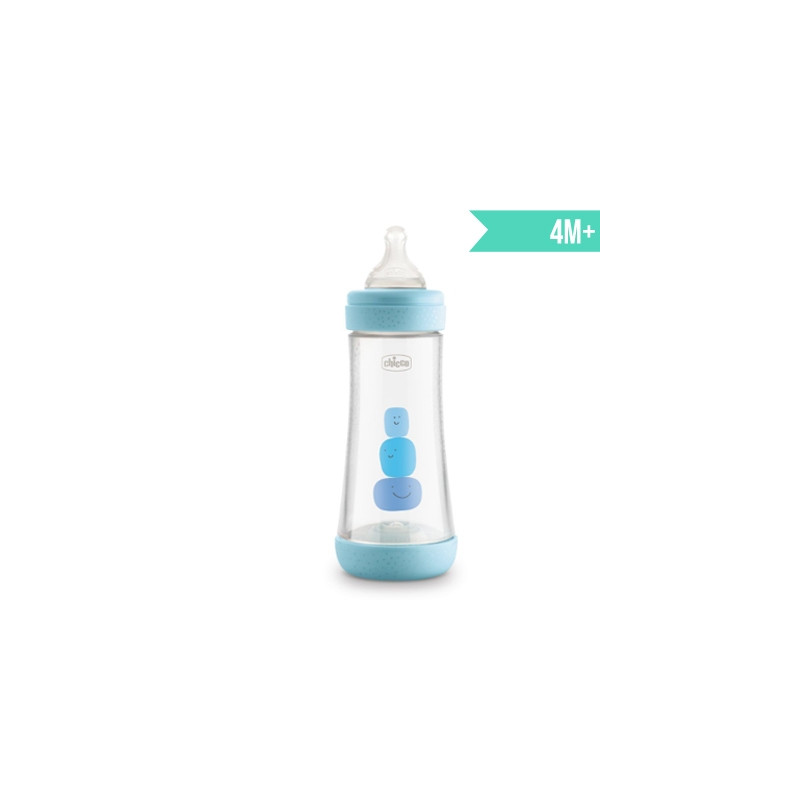 Chicco Perfect 5 Biberon Tetina Silicona 4m+ Azul 300ml