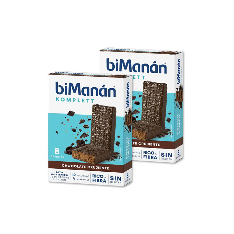 Bimanan Komplett Barrita Chocolate Crujiente Duplo 2x8Uds - Farmacia en Casa Online