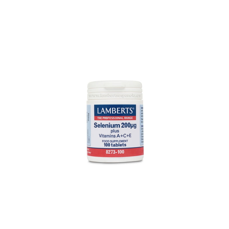 Lamberts Selenium 200ug Plus Vitaminas A+C+E 100 Comprimidos