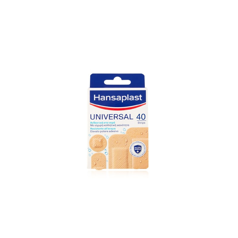 Hansaplast Universal Aposito Resistente al Agua 4 Tamaños 40 Uds
