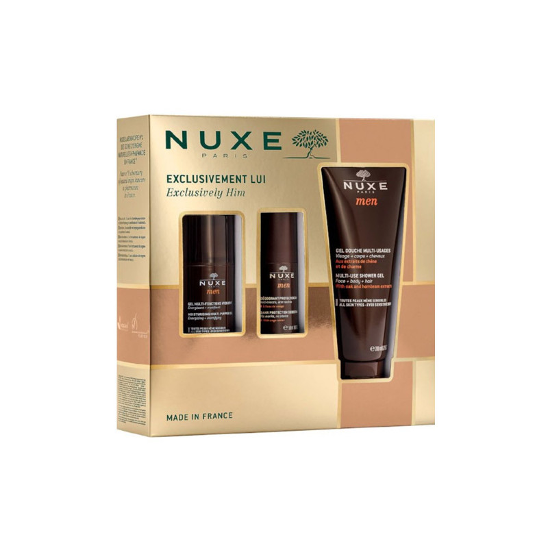 Nuxe Men Gel Hidratante 50ml + Gel Ducha 200ml + Desodorante 50ml - Farmacia en Casa Online