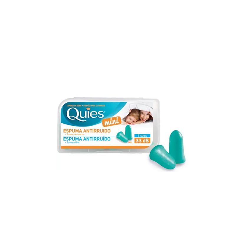 Quies Tapones Oido Espuma Mini Conducto Sensible 6Uds
