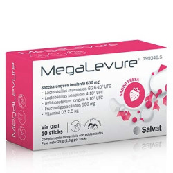 Megalevure Probiotico Sabor Fresa 10 Sticks