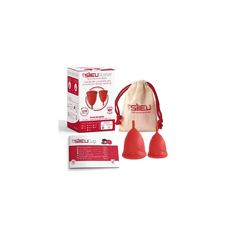 Sileu Pack Inicio Copa Menstrual Talla S + Copa Menstrual Talla L