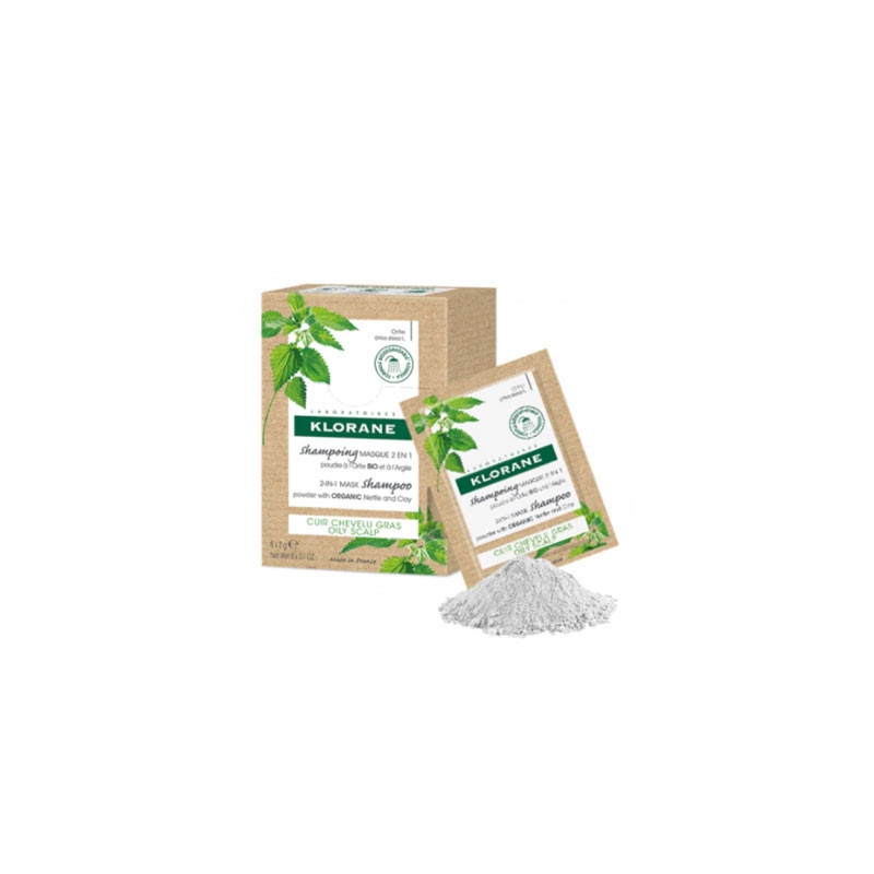 Klorane Champu Mascarilla 2 en 1 Ortiga Polvo Sobres 8x3gr