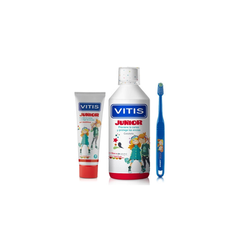 Vitis Junior Colutorio 500ml +Gel Dentifrico 75ml+Cepillo