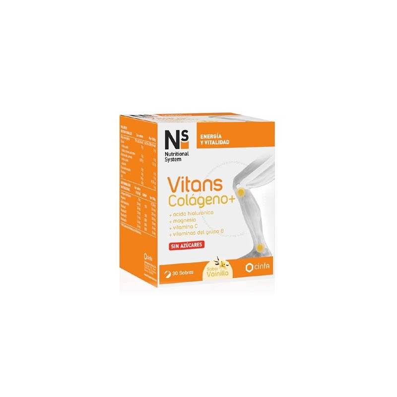 Nutritional System Vitans Colageno+ Sabor Vainilla 30 Sobres