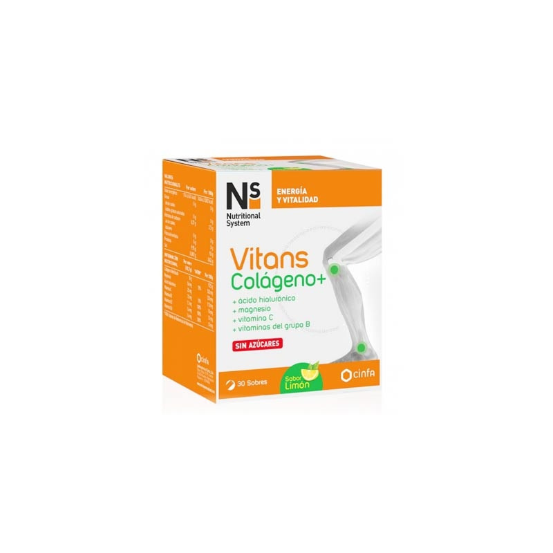 Nutritional System Vitans Colageno+ Sabor Limon 30 Sobres