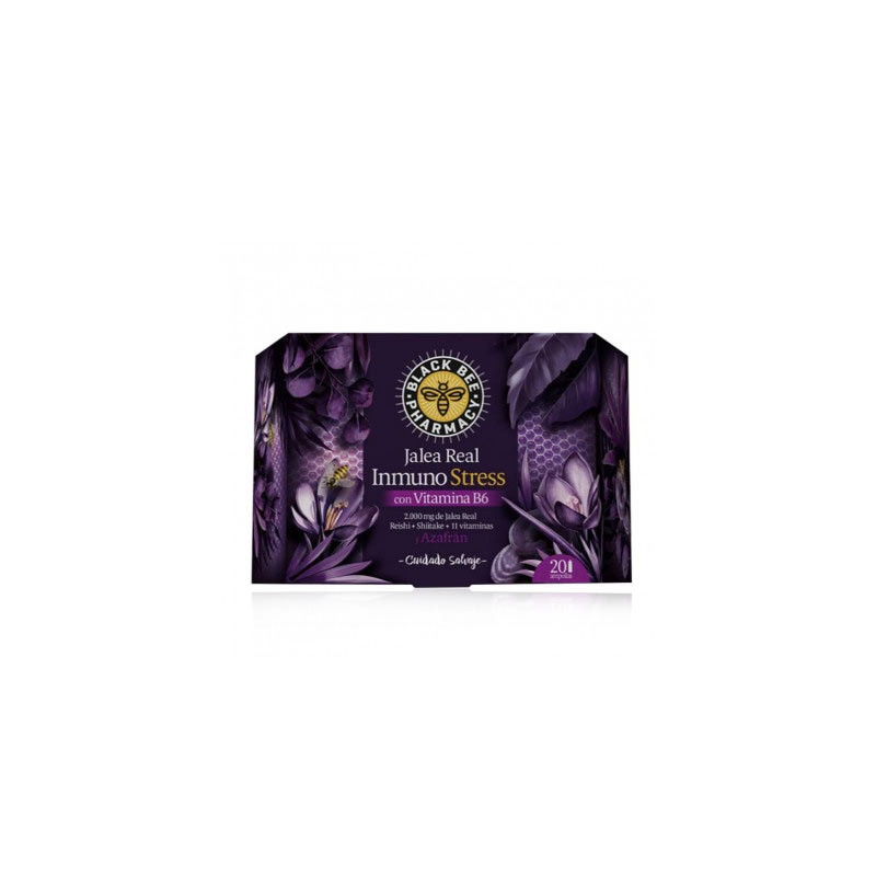 Black Bee Jalea Real Inmuno Stress con Vitamina B6 20 Ampollas