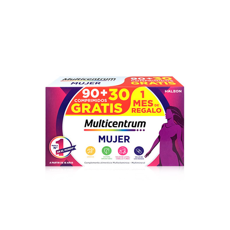 Multicentrum Mujer Pack 90Comp + 30Comp Regalo