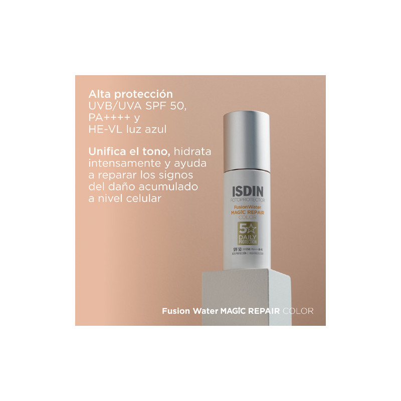 Isdin Fusion Water Magic Repair Color Triple Accion Spf50 50ml