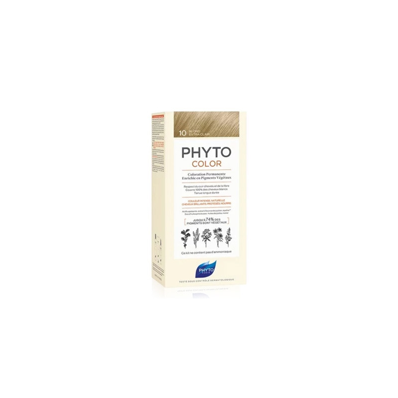 Phyto Color Tinte Permanente 10 Rubio Extra Claro