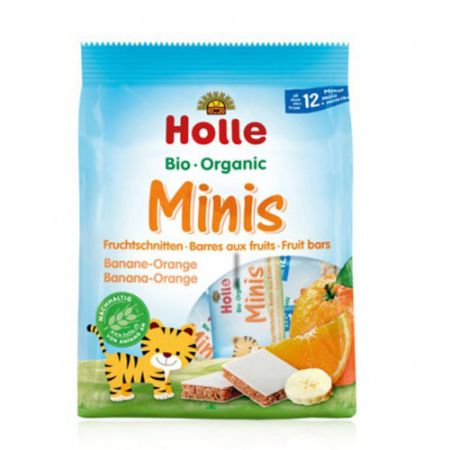 Holle Bio Organic Minis Barritas Platano Naranja 12M+ 100g