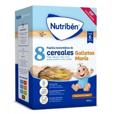 Nutriben 8 Cereales con Galletas Maria 600 gr