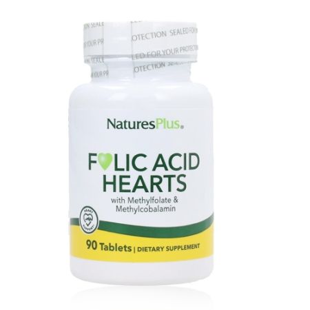 Natures Plus Acido Folico Hearts Antifatiga 90 Comprimidos