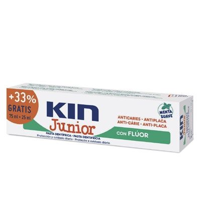 Kin Junior Pasta Dentifrica Anticaries Fluor Sabor Menta 100ml