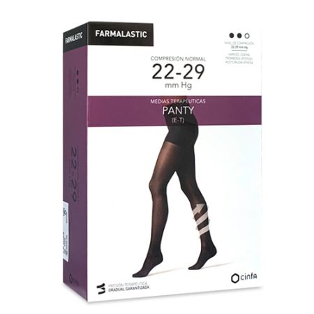 Farmalastic Panty Media Compresión Normal 140 DEN Negro Talla M