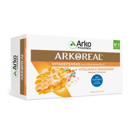 Arkoreal Jalea Real Fresca 1000mg Vitaminada Sabor Naranja 20 Amp
