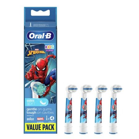 Oral-B Kids Recambio Cepillo Dental Electrico Spiderman 4 Uds