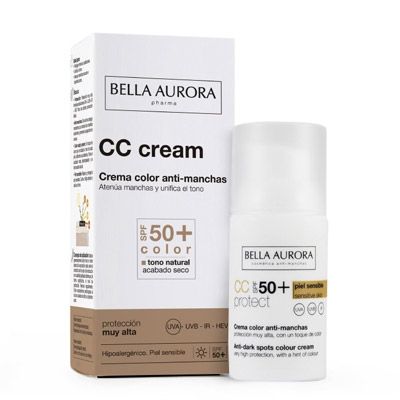 Bella Aurora CC Cream Color Antimanchas Spf50+ Piel Sensible 30ml