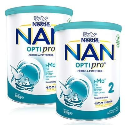 Nestle nan optipro 2 leche de continuación duplo 2x800gr - Farmacia en Casa  Online