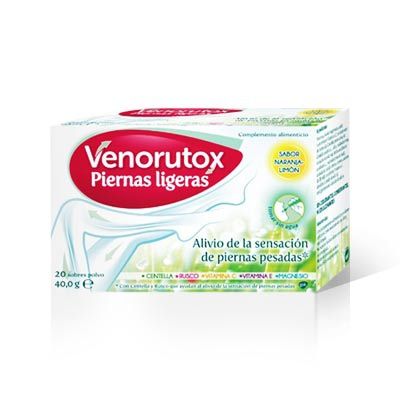 Venorutox Piernas Ligeras Sabor Naranja-Limon 20 Sobres