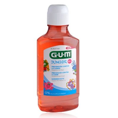 Gum Junior Colutorio Con Fluor Anticaries Sabor Fresa 300ml