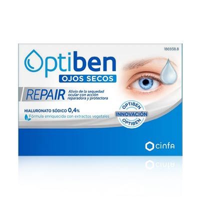 Optiben repair ojos secos gotas sequedad ocular monodosis 20 uds - Farmacia  en Casa Online