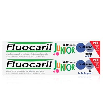 Fluocaril Junior 6-12 Años Gel Sabor Chicle Duplo 2x75ml