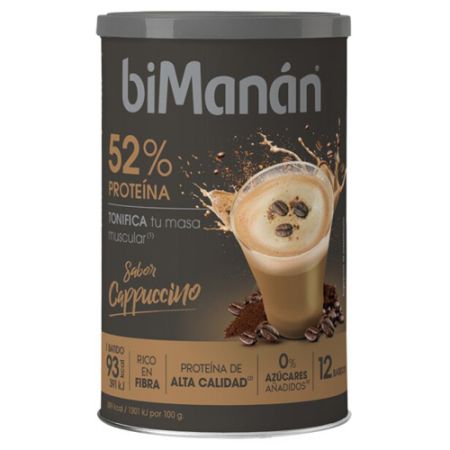 Bimanan 52% Proteina Batido Sabor Cappuccino 360gr