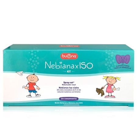 Buona Nebulizador Nebianax Iso Kit (Spray Sol + 20 viales) - Farmapeques