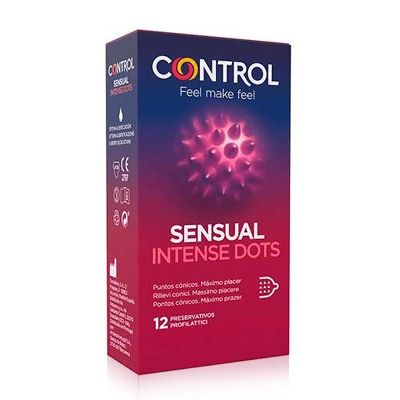 Control Preservativo Sensual Intense Dots 12 Unidades