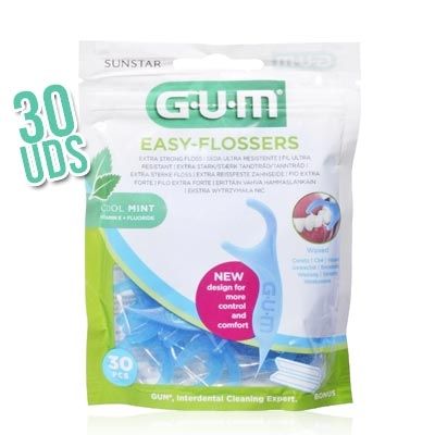 Gum Easy-Flossers Seda Dental Facil de Usar 30 Uds