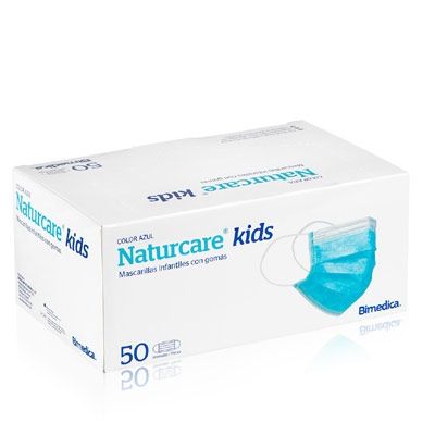 Naturcare Kids Mascarilla Quirurgica Infantil 3 Capas Azul 50 Uds