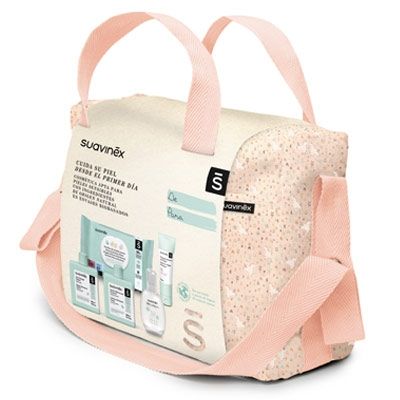 Suavinex bolso cosmetica bebe rosa-coral 5 productos - Farmacia en